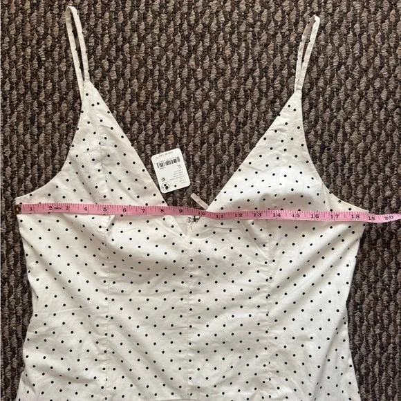 NWT FREE PEOPLE Julep Polka Dot Midi Dress Size XL Vintage Combo - Picture 9 of 11